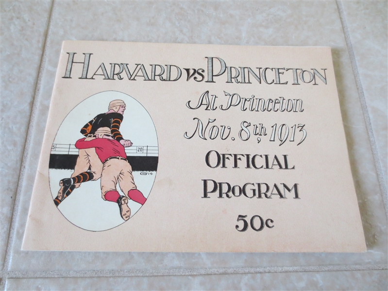 1913 Harvard at Princeton University football program  Beautiful graphics!