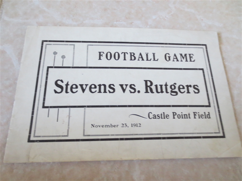 1912 Stevens at Rutgers University football program