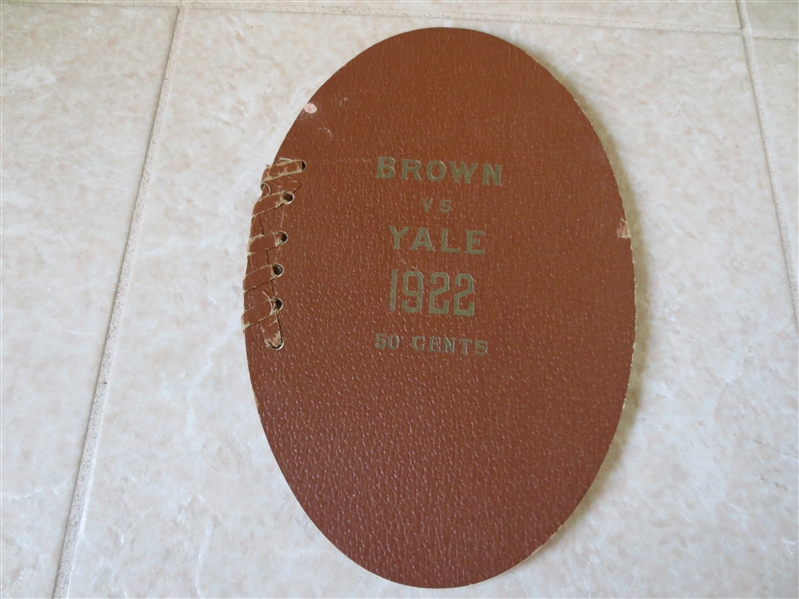 1922 Brown University at Yale football program