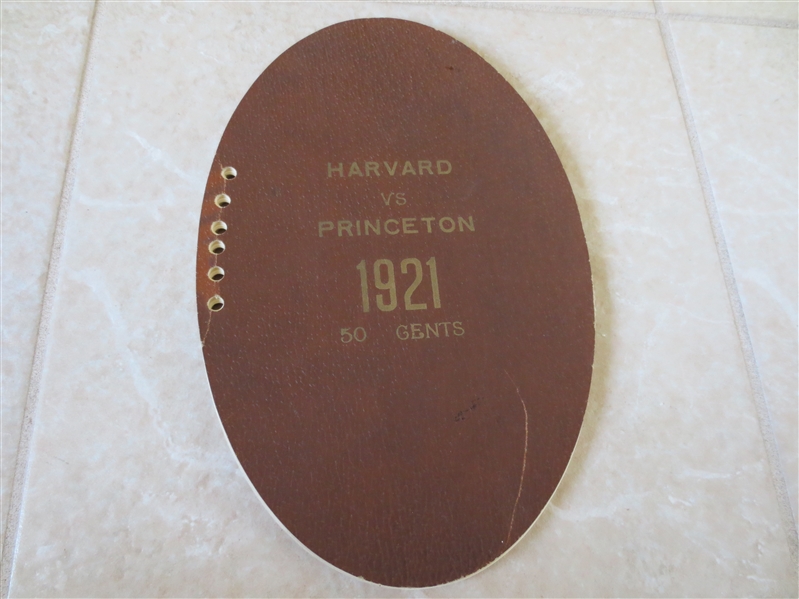 1921 Harvard at Princeton football program
