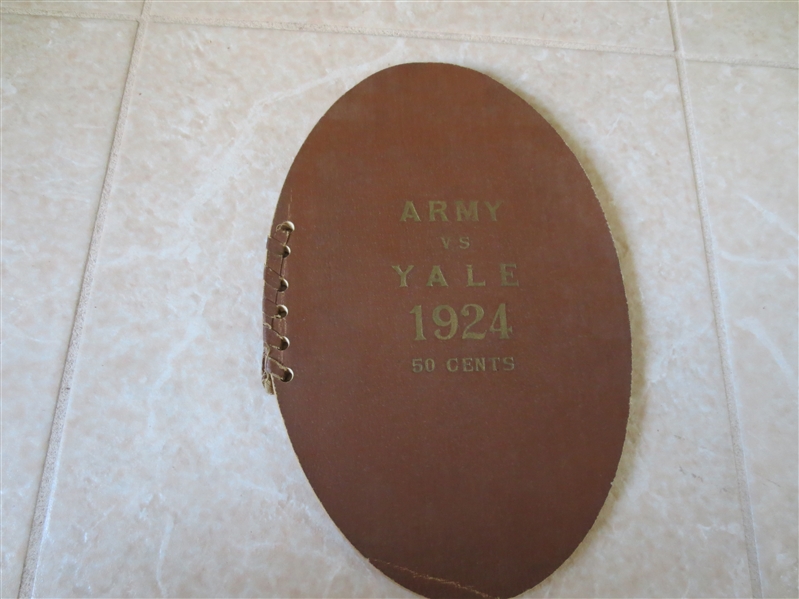 1924 Army at Yale football program  football-shaped
