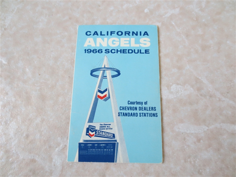 1966 California Angels baseball pocket schedule  First Year in Anaheim