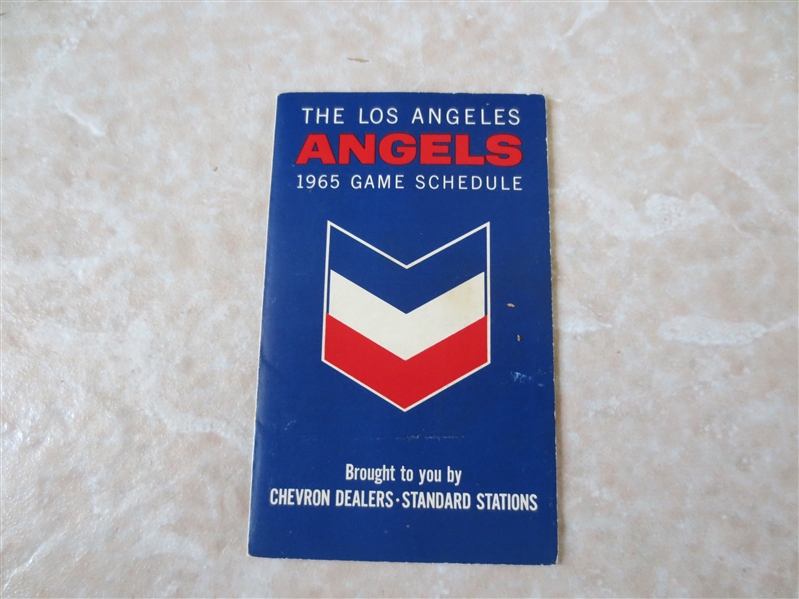 1965 Los Angeles Angels pocket schedule Chevron