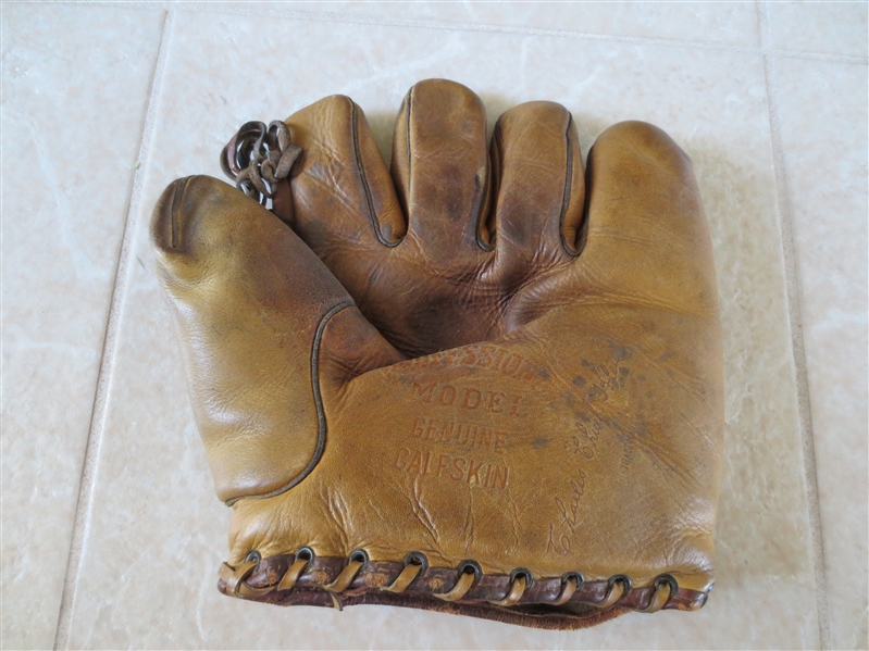 1930's Chuck Klein tunnel loop store model baseball glove  Hall of Fame