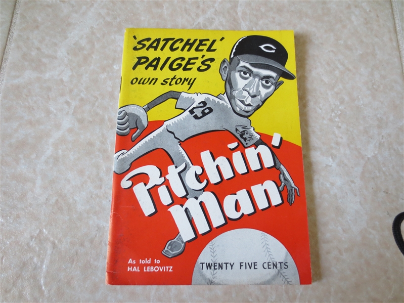 1948 Satchel Paige's Own Story Pitchin' Man softcover book by Lebovitz