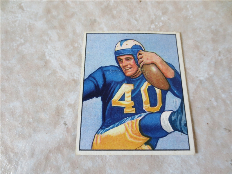 1948 Leaf Ted Fritsch + 1950 Bowman Elroy Hirsch football cards