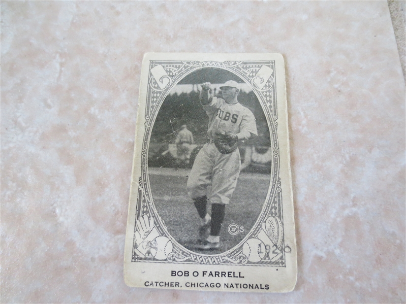 1922 American Caramel E120 Bob O Farrell Chicago Nationals baseball card
