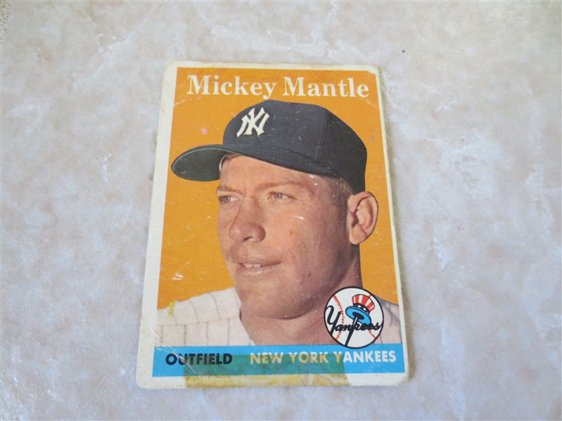 1958 Topps Mickey Mantle baseball card #150