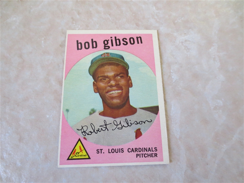 1959 Topps Bob Gibson rookie baseball card #514