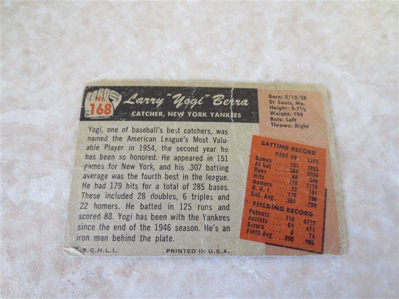 1955 Bowman Yogi Berra and 1959 Sandy Koufax baseball cards