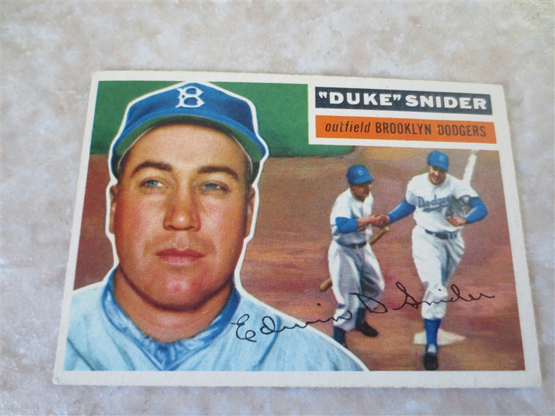 1956 Topps Snider, Campanella, Wilhelm, Ford baseball cards    All HOFers
