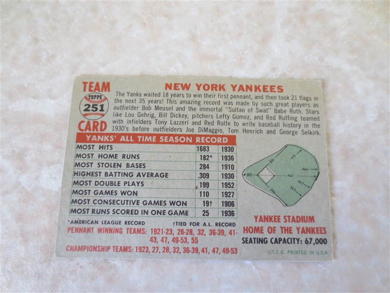 1956 Topps Jackie Robinson, Yankees Team, and Unmarked Checklist