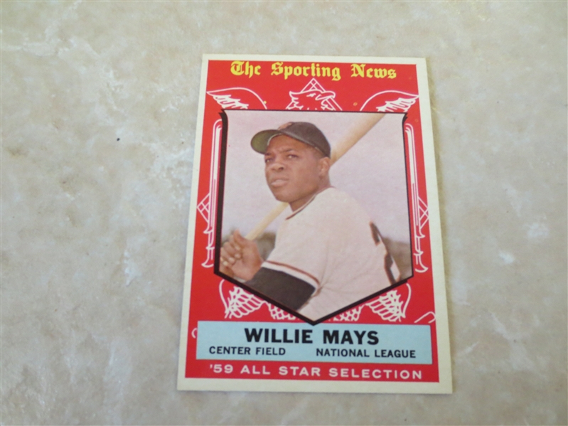 1959 Topps Willie Mays Sporting News baseball card #563 A beauty!