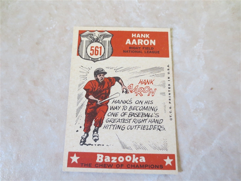 1959 Topps Hank Aaron Sporting News All Star baseball card #561