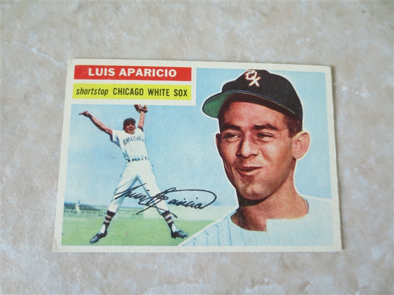 1956 Topps Luis Aparicio rookie baseball card #292   Very nice shape!