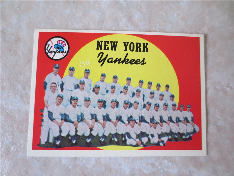 1959 Topps New York Yankees Team baseball card #510  Very nice shape!