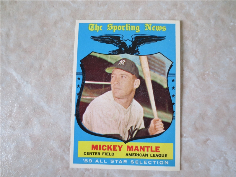1959 Topps Mickey Mantle Sporting News All Star baseball card #564  Super condition!