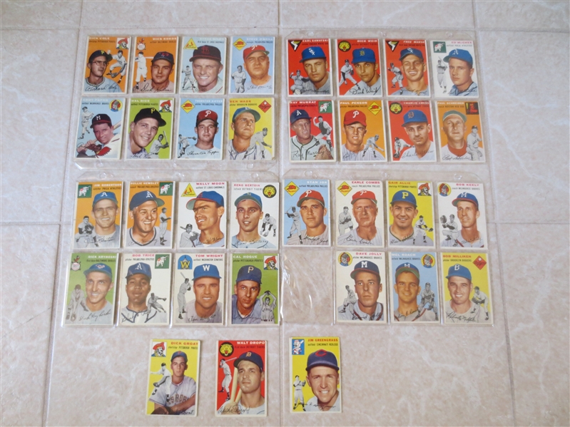 (55) 1954 and 1955 Topps baseball cards 