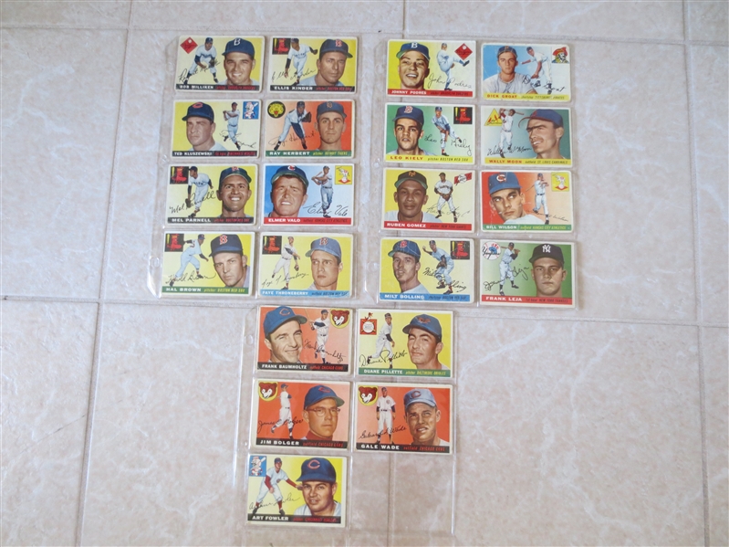 (55) 1954 and 1955 Topps baseball cards 