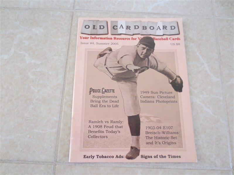 Summer 2005 Old Cardboard Magazine advanced baseball card publication Issue #4
