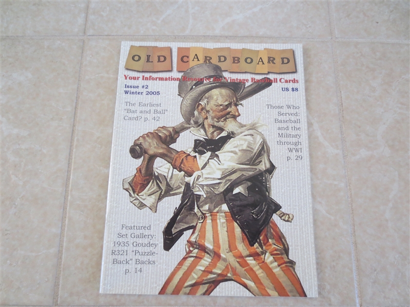 Winter 2005 Old Cardboard Magazine for Vintage Baseball Card collectors Issue #2