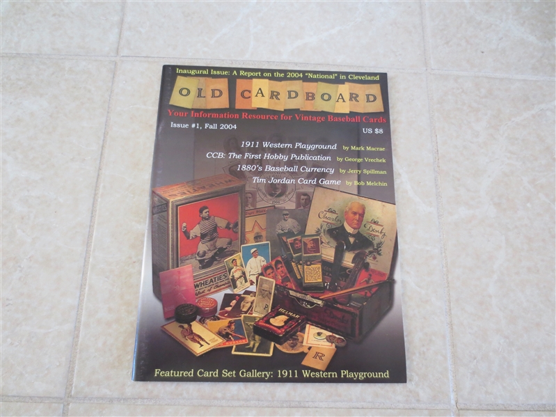 Issue #1 Fall 2004 Old Cardboard magazine for advanced baseball card collectors