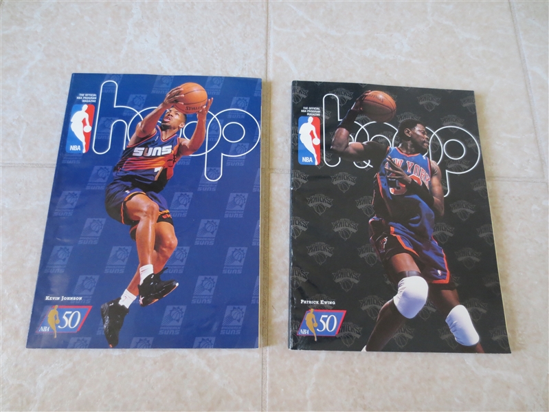 (2) 1996-97 Los Angeles Lakers basketball programs  Patrick Ewing, Kevin Johnson covers