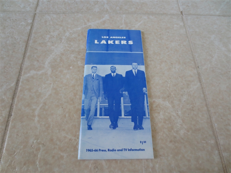 1965-66 Los Angeles Lakers media guide  Elgin Baylor and Jerry West