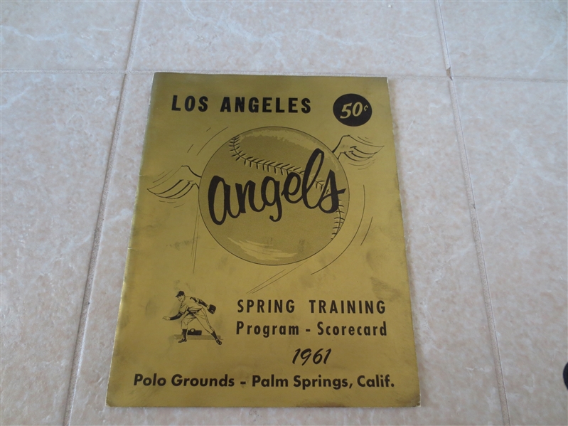 1961 Los Angeles Angels Spring Training program  FIRST ONE!