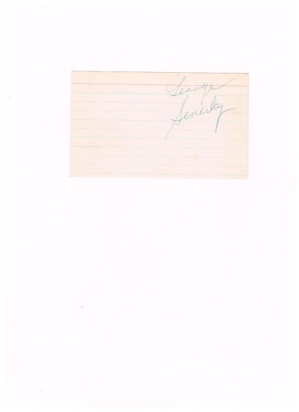 George Senesky Philadelphia Warriors Autographed 3x5
