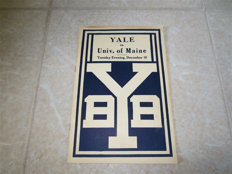 1923 University of Maine at Yale University basketball program