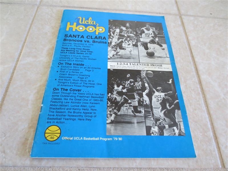 1979 University of Santa Clara at UCLA basketball program Kiki Vandeweghe, Kurt Rambis