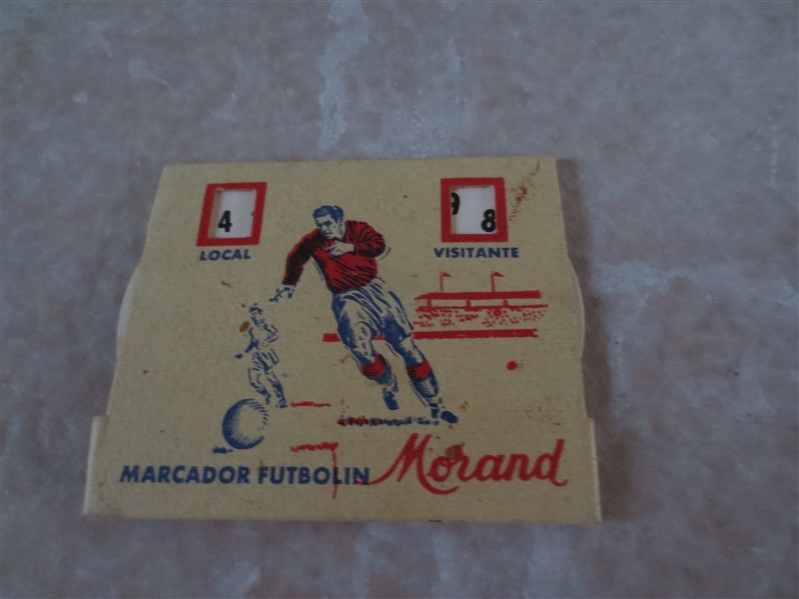 Circa 1950 (?)  Spanish Soccer Counter  Marcador Futbolin by Morand