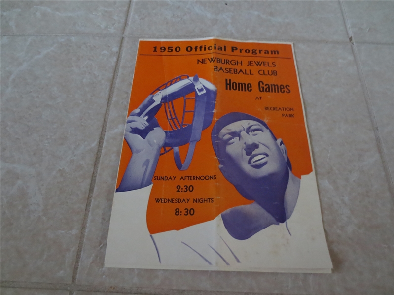 1950 Newburgh Jewels minor league baseball program