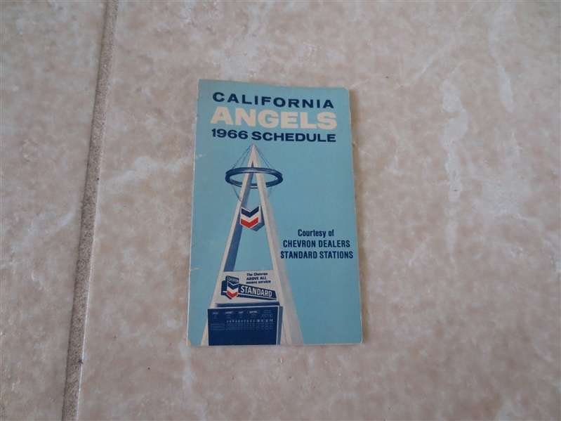 1961 Los Angeles Angels ticket + 1966 California Angels pocket schedules  first years
