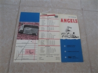 1961 Los Angeles Angels schedule and seating plan 1st year  Wrigley Fieild RARE!  blue