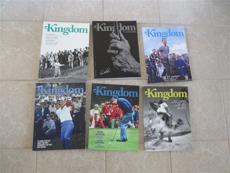 (6) 2011-2013 Kingdom Golf Publications Issues #19-21, 23, 24, 27 Arnold Palmer