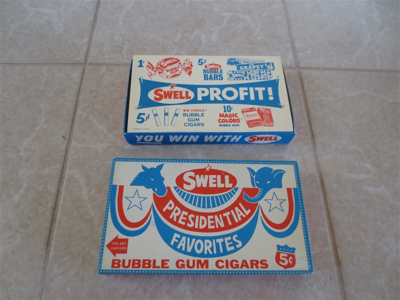 1968 and 1980's Swell Bubble Gum Cigars Richard Nixon & Ronald Reagan full boxes