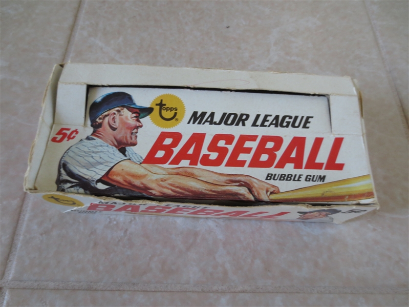 1967 Topps Baseball 5 cent empty display wax box  Mickey Mantle
