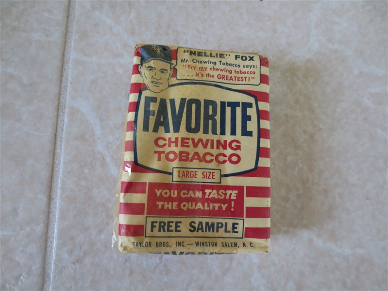 1950's Unopened Nellie Fox Chewing Tobacco Package