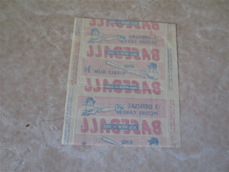 1952 Bowman Baseball 1 cent Wax Wrapper  Nice condition