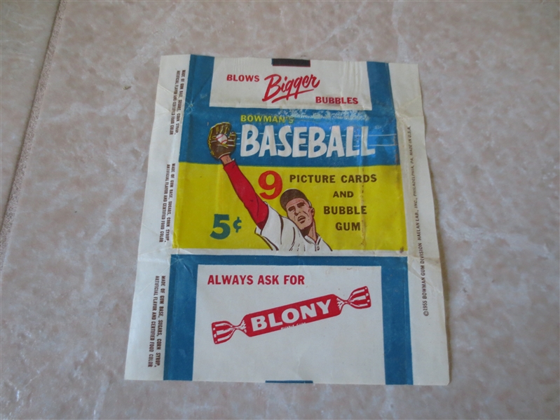 1955 Bowman Baseball 5 cent Wax Wrapper
