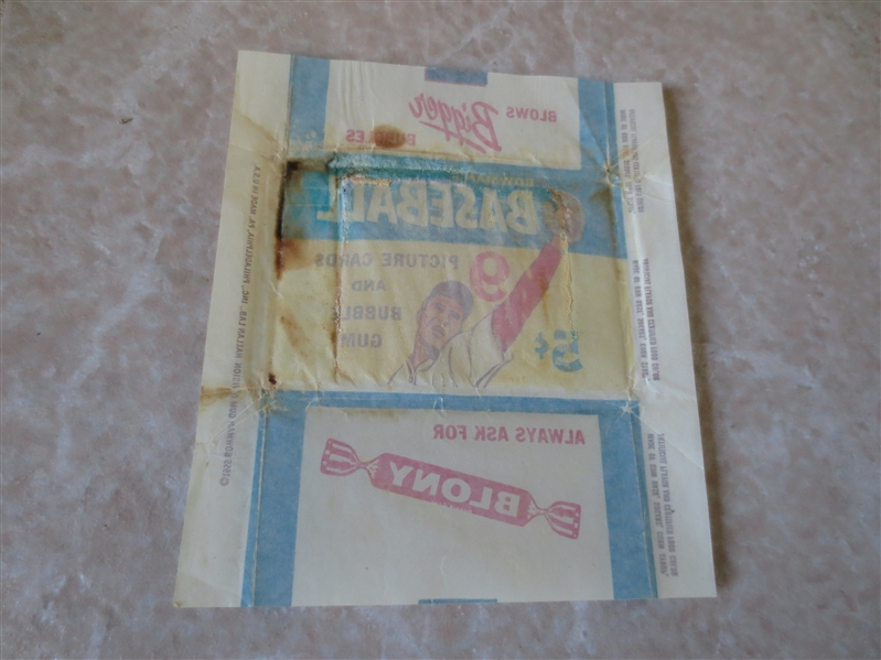1955 Bowman Baseball 5 cent Wax Wrapper