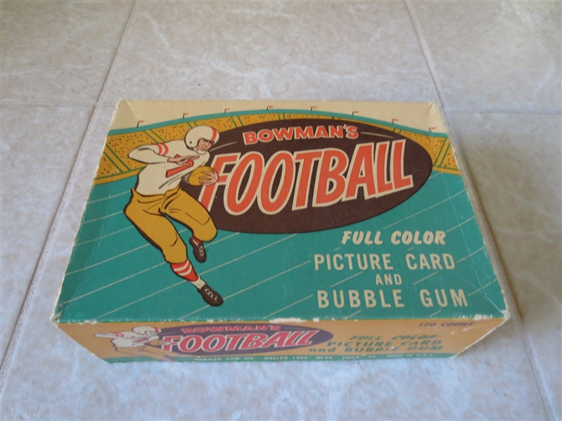 1954 Bowman Football 1 cent empty wax display box