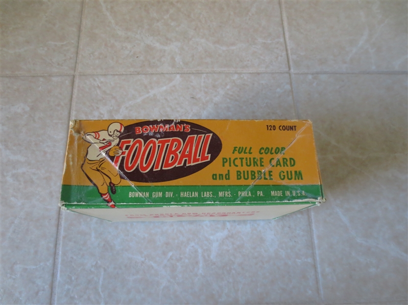 1954 Bowman Football 1 cent empty wax display box
