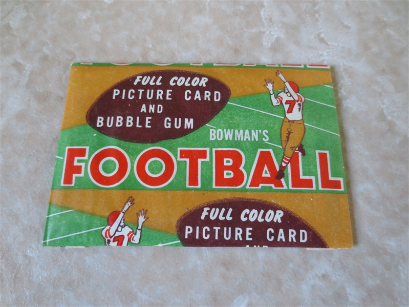 1954 Bowman Football Unopened Wax Pack 1 cent  RARE!