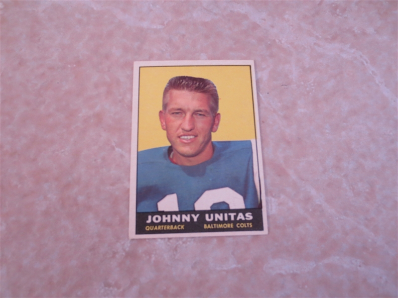 1961 Topps Football Johnny Unitas #1  very nice condition