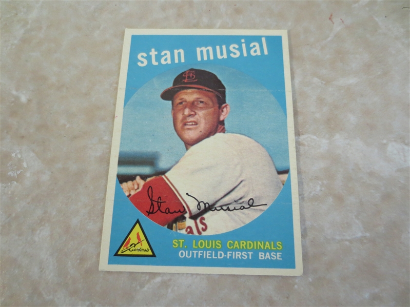 1959 Topps Stan Musial baseball card #150  Beautiful!