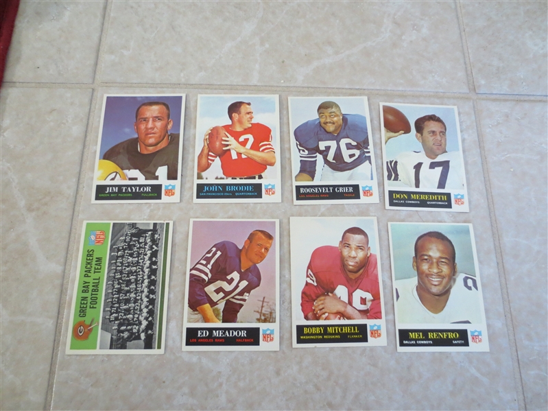 (50) 1965 Philadelphia Football cards with HOFers and stars!  Very nice condition!