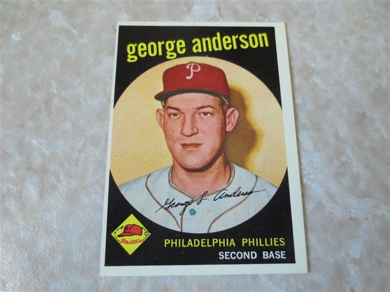 1959 Topps George Sparky Anderson rookie baseball card #338 Very nice color and corners
